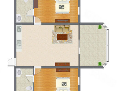 2室2厅 130.16平米