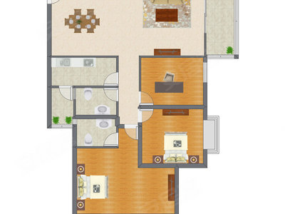 3室2厅 144.21平米