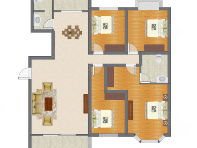 4室2厅 151.46平米