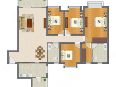 4室2厅 159.26平米