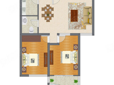 2室2厅 99.18平米