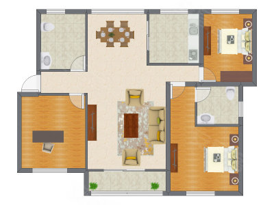 3室2厅 101.23平米