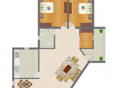 3室1厅 97.94平米
