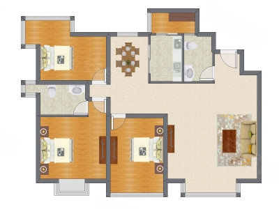 3室2厅 130.85平米