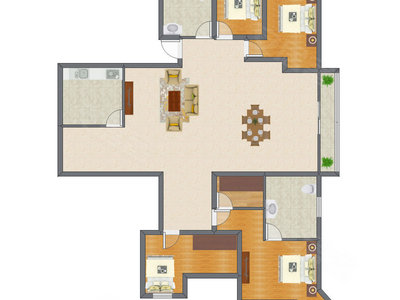 4室2厅 137.61平米