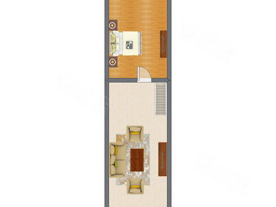 2室2厅 40.29平米