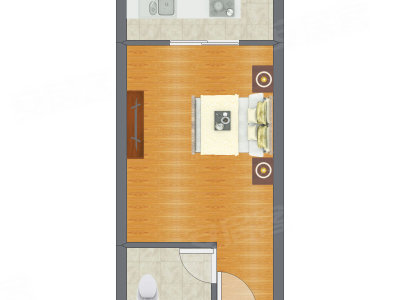 1室0厅 38.14平米