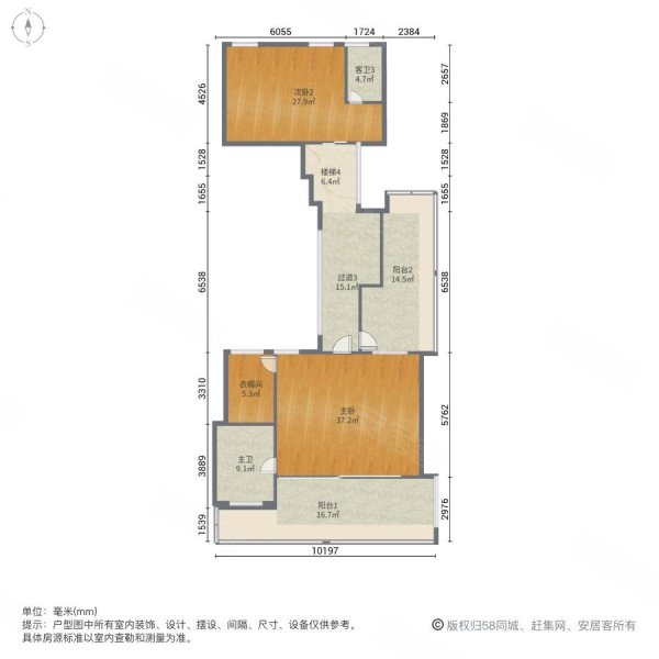 海湾艺墅(别墅)3室2厅4卫243㎡南北450万