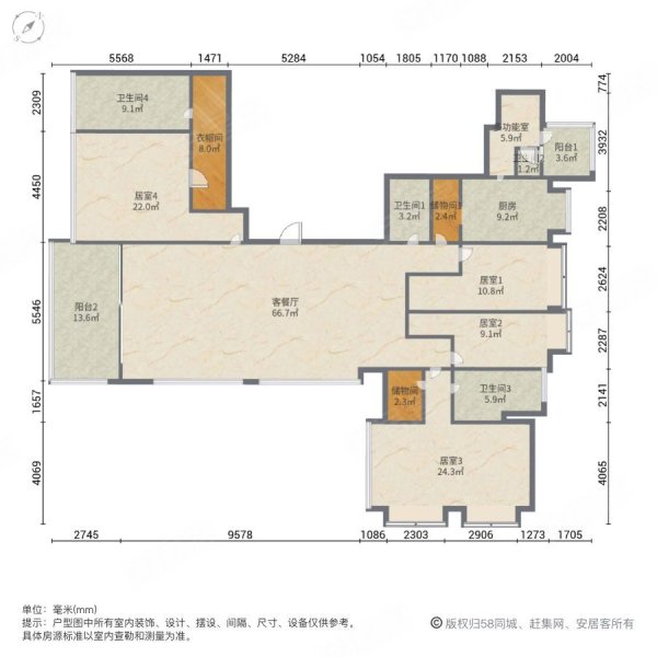 天鹅湖花园二期户型图图片