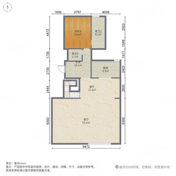 中国铁建西派澜岸5室2厅5卫295.66㎡南北1890万