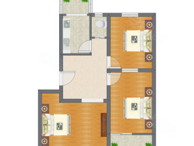 3室1厅 79.13平米