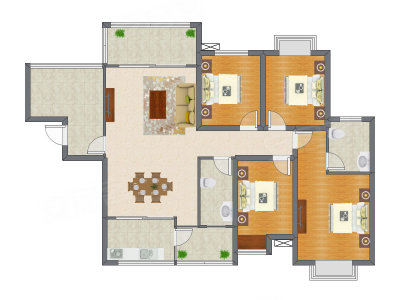 4室2厅 140.95平米