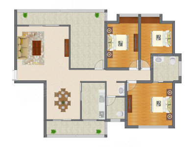 3室2厅 142.83平米