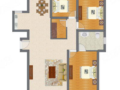 3室2厅 132.78平米
