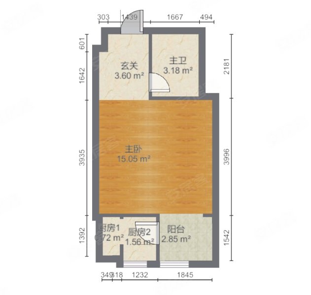 龙湖香醍国际40平 70年公寓楼层3132精装修电梯房