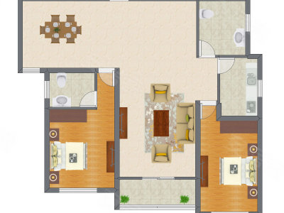 2室2厅 140.05平米