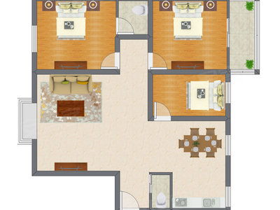 3室2厅 121.13平米