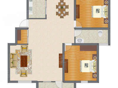 2室1厅 92.89平米