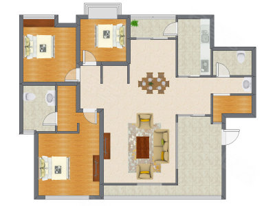 3室2厅 120.52平米