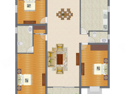 3室2厅 106.00平米