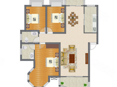 3室2厅 119.65平米