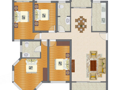 4室2厅 152.55平米