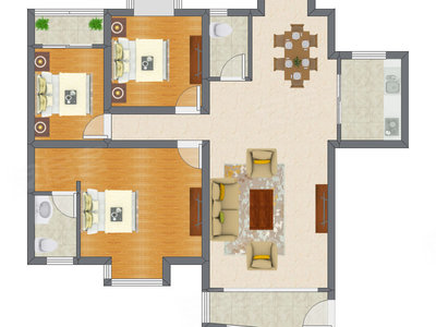 3室2厅 124.83平米