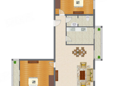 2室2厅 164.27平米