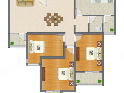 3室2厅 115.71平米