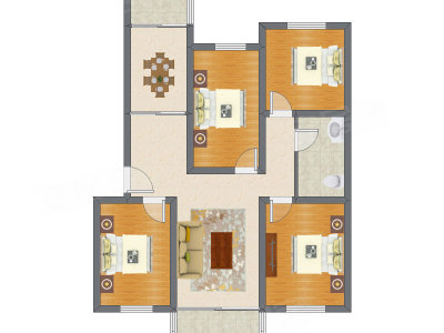 4室2厅 123.78平米