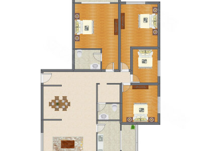 4室2厅 189.50平米