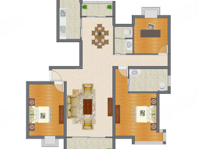 3室2厅 146.20平米
