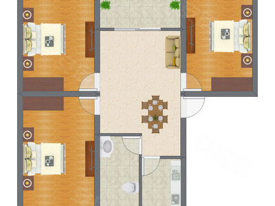 3室1厅 98.50平米