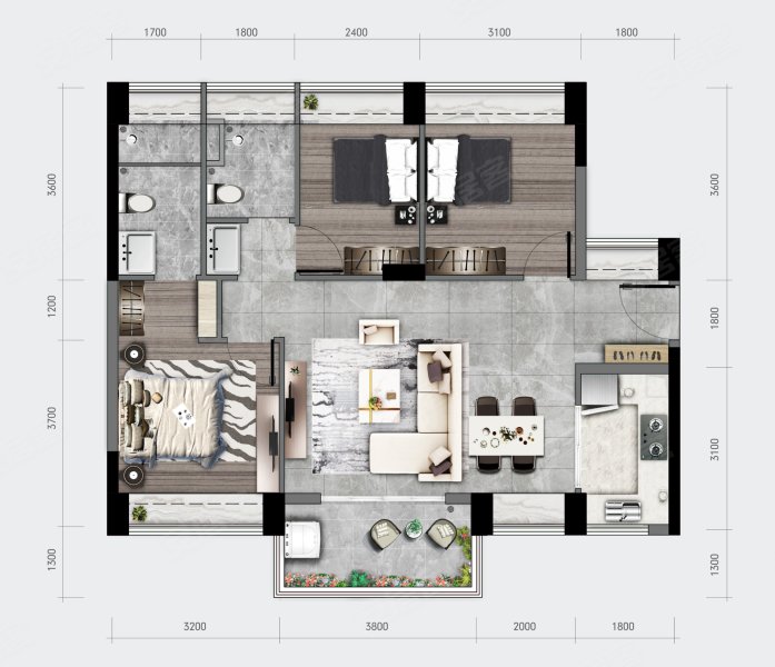 深铁瑞城3室2厅2卫95㎡南478万