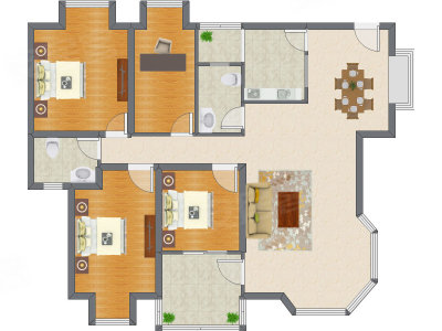 4室2厅 146.40平米