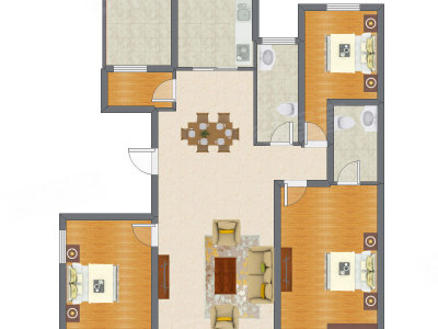 4室2厅 127.00平米
