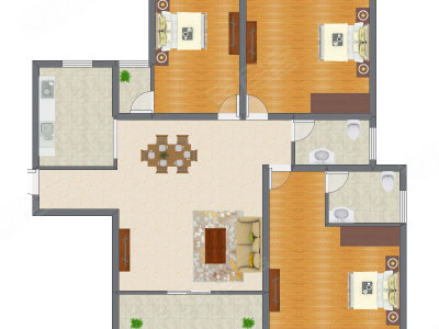 3室2厅 124.35平米