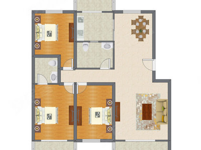 3室2厅 147.60平米