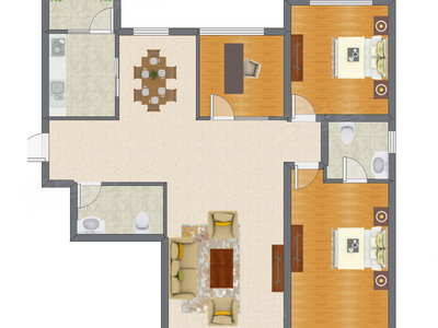 3室2厅 132.46平米