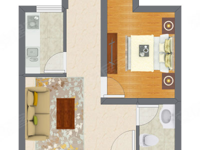 1室1厅 51.65平米