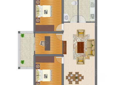 3室2厅 105.81平米