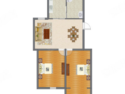 2室2厅 96.74平米