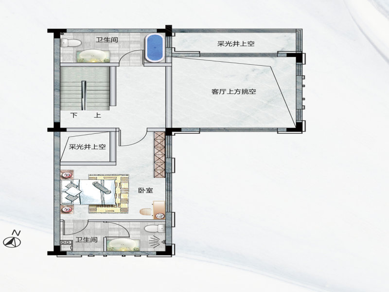 清能熙悦台(新房)2室2厅3卫134㎡南北230万