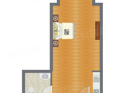 1室0厅 57.76平米