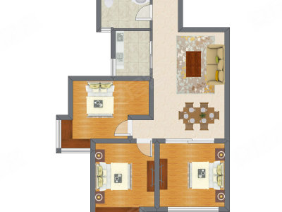 3室2厅 83.03平米