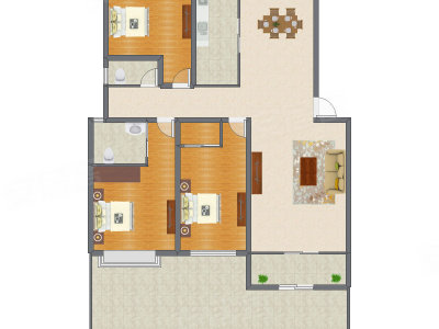 3室2厅 139.55平米