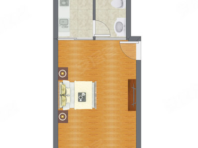 1室0厅 47.32平米