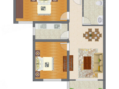 2室2厅 99.75平米