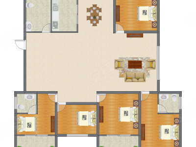 5室2厅 213.94平米