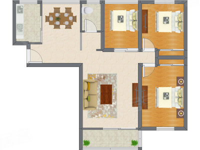 3室2厅 101.40平米